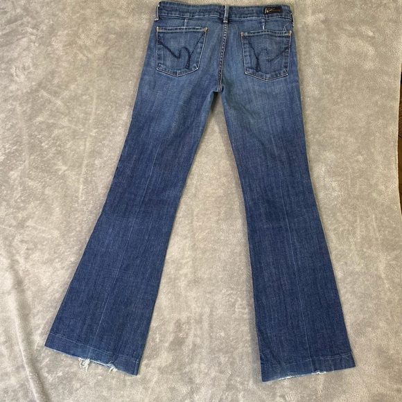 Citizens of Humanity Womens Low Waist Flared Jeans Size 28 Dark Wash Y2K - Picture 3 of 8